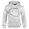 Dziecięca Bluza Patriotyczna xPatriot Mapa Polski Biała