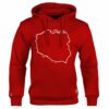 Dziecięca Bluza Patriotyczna xPatriot Mapa Polski Czerwona