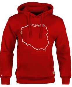 Dziecięca Bluza Patriotyczna xPatriot Mapa Polski Czerwona