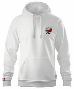 Męska Biała Bluza Patriotyczna xPatriot – Orzełek Biało-Czerwony