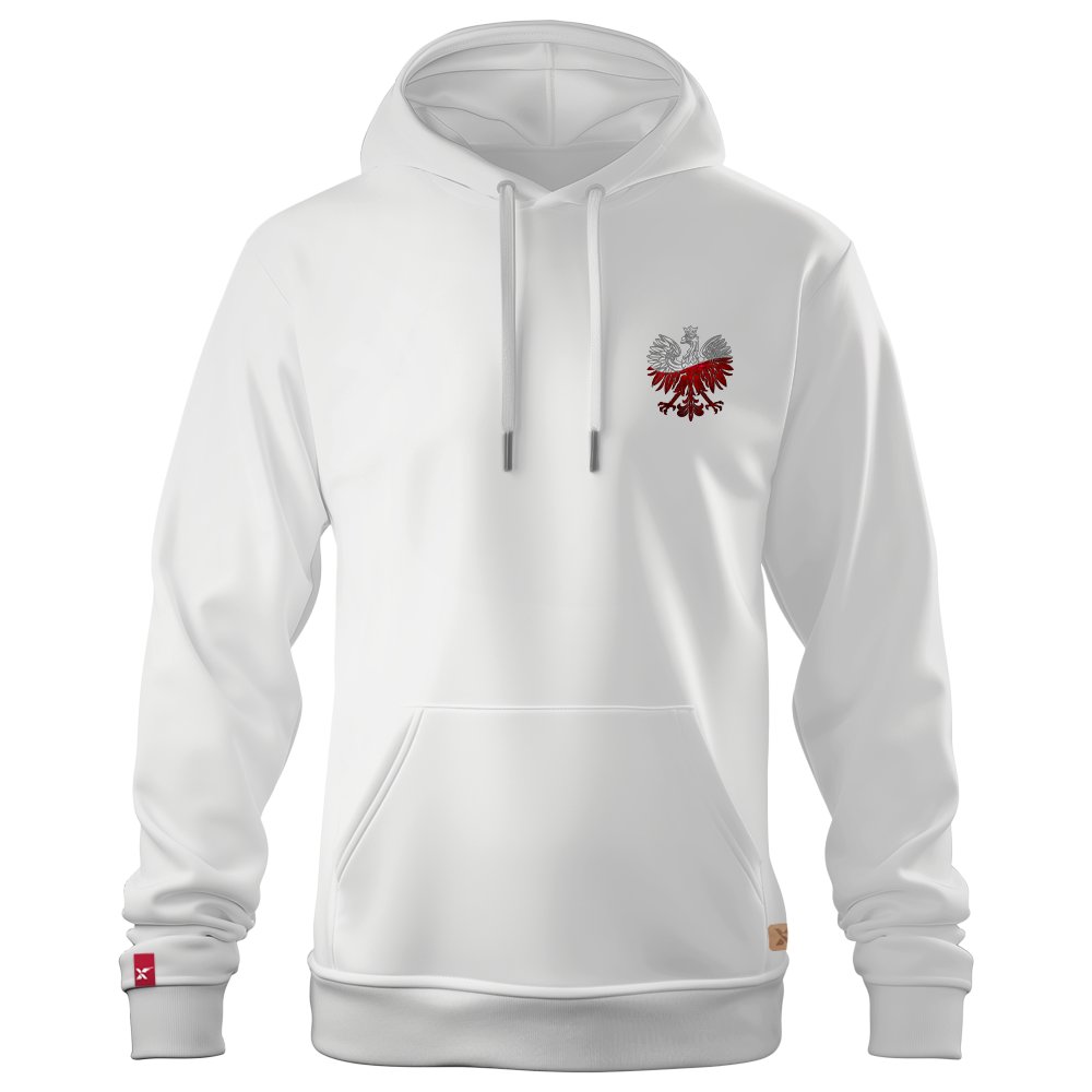 Męska Biała Bluza Patriotyczna xPatriot – Orzełek Biało-Czerwony