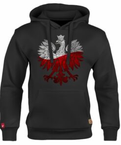 Dziecięca Bluza Patriotyczna xPatriot Orzeł Biało-Czerwony – Czarna