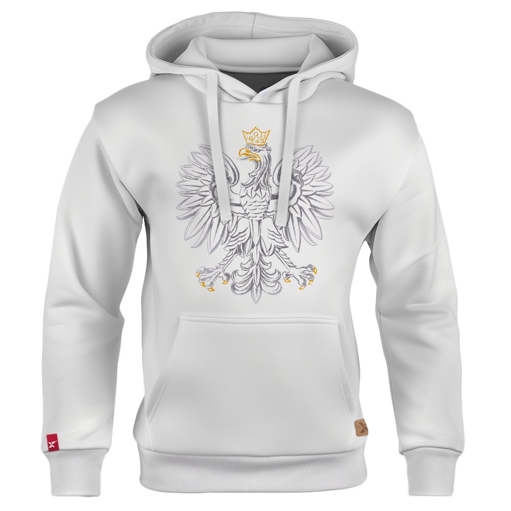 Dziecięca Bluza Patriotyczna xPatriot Orzeł Biały w Złotej Koronie Biała