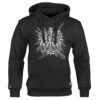 Dziecięca Bluza Patriotyczna xPatriot Orzeł w Koronie na Artystycznym Tle Czarna