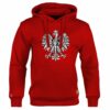Dziecięca Bluza Patriotyczna xPatriot Orzeł w Koronie na Artystycznym Tle Czerwona