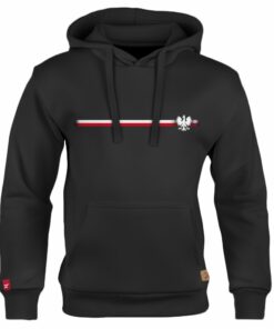 Dziecięca Bluza Patriotyczna xPatriot Pas Biało-Czerwony z Orłem Czarna