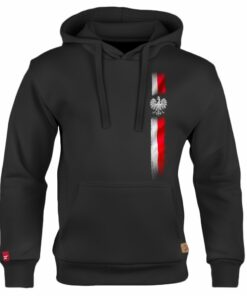 Dziecięca Bluza Patriotyczna xPatriot Polska Pionowa Flaga Czarna