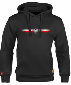 Dziecięca Bluza Patriotyczna xPatriot Polska Pozioma Flaga Czarna