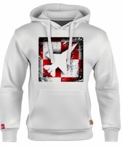 Dziecięca Bluza Patriotyczna xPatriot Szachownica Myśliwiec Biała