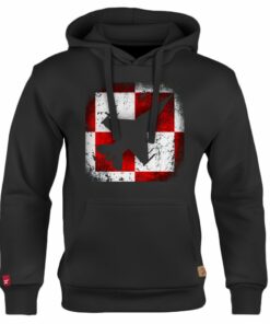 Dziecięca Bluza Patriotyczna xPatriot Szachownica Myśliwiec Czarna