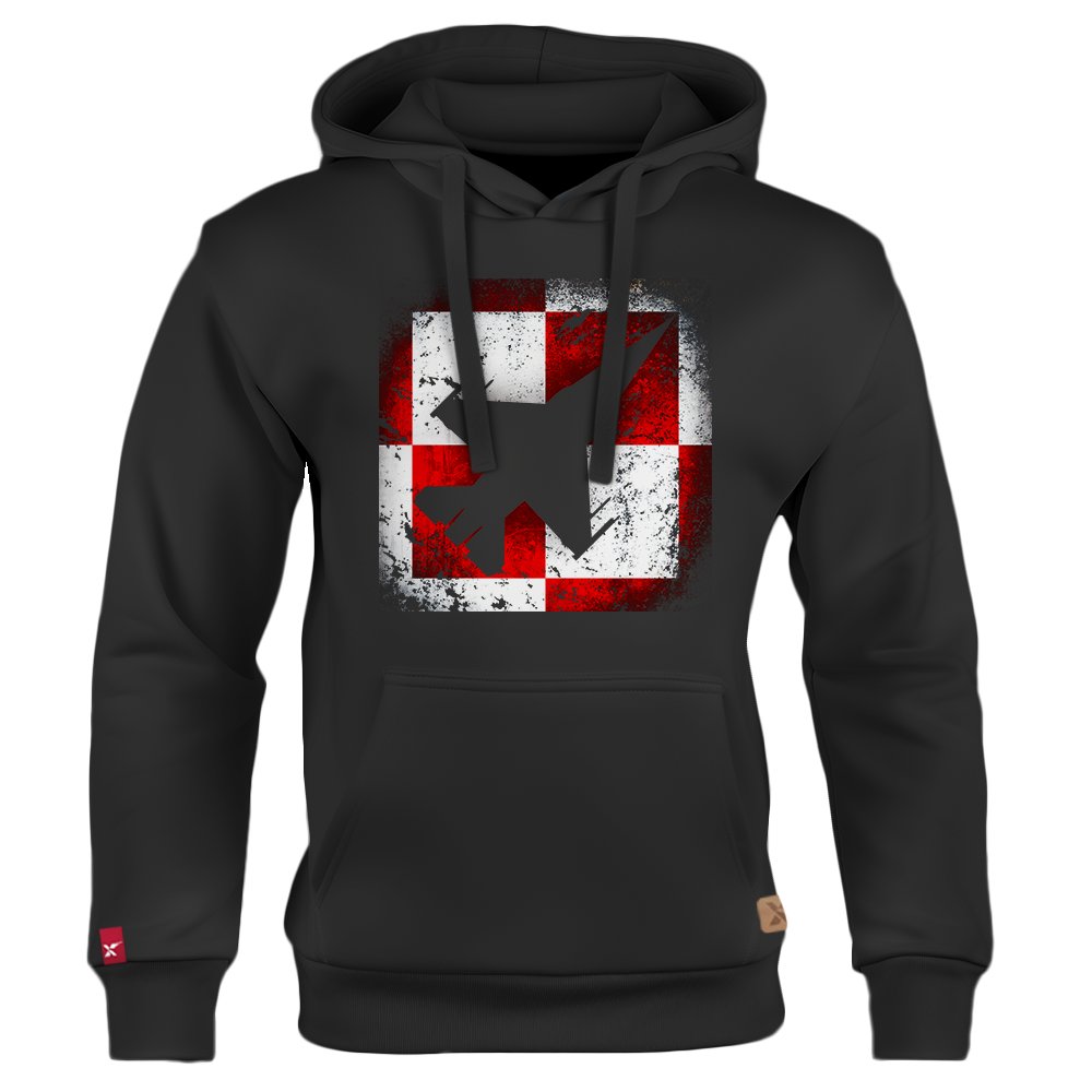 Dziecięca Bluza Patriotyczna xPatriot Szachownica Myśliwiec Czarna