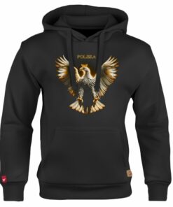 Dziecięca Bluza Patriotyczna xPatriot Złoty Orzeł Polska Czarna
