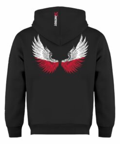 Dziecięca Bluza Patriotyczna xPatriot z Skrzydłami Husarskimi – Polska Flaga Czarna