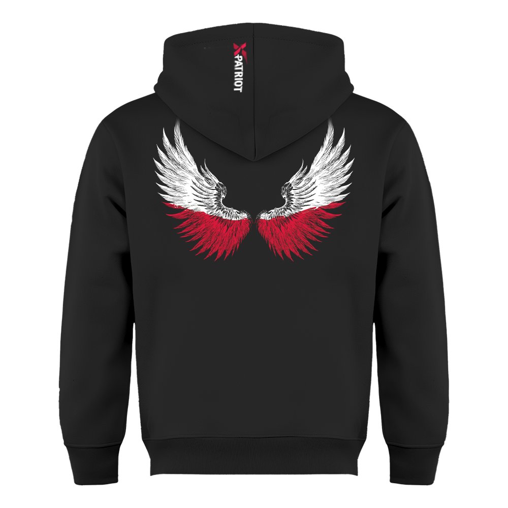 Dziecięca Bluza Patriotyczna xPatriot z Skrzydłami Husarskimi – Polska Flaga Czarna
