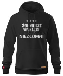 Męska Bluza Patriotyczna xPatriot Żołnierze Wyklęci Niezłomni Czarna