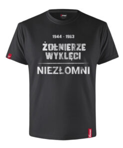 Męska Koszulka Patriotyczna xPatriot Żołnierze Wyklęci Niezłomni Czarna