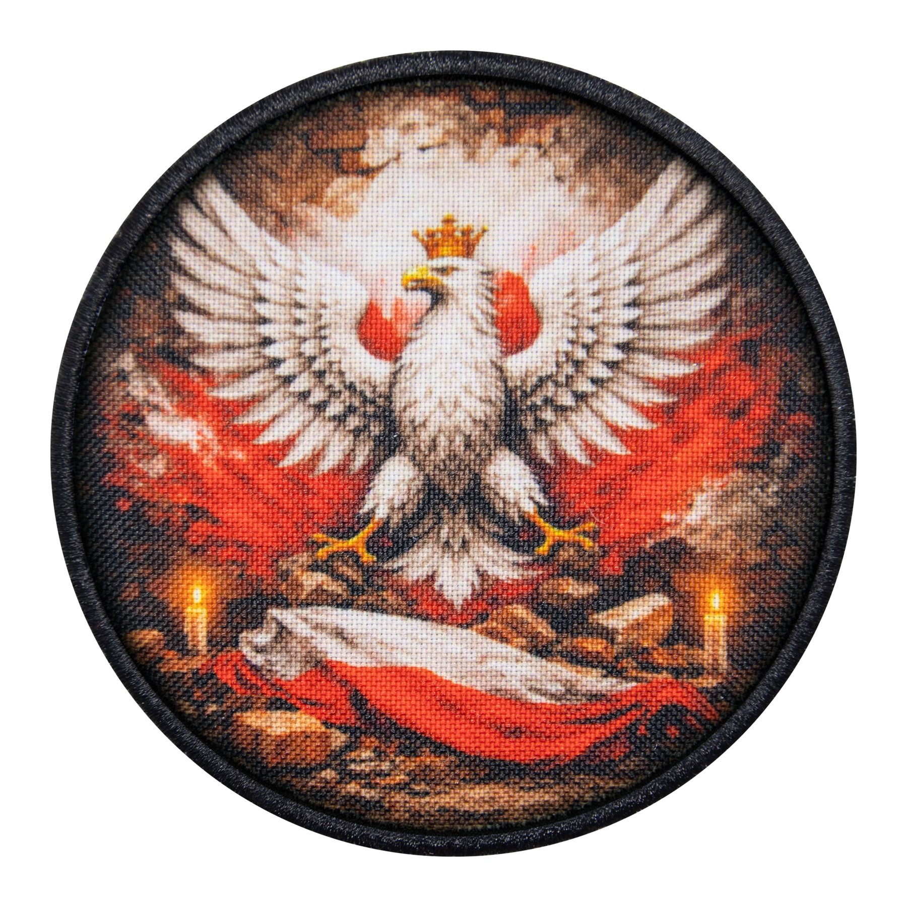 Naszywka Orzeł Niepodległości Okrągła – Rzep