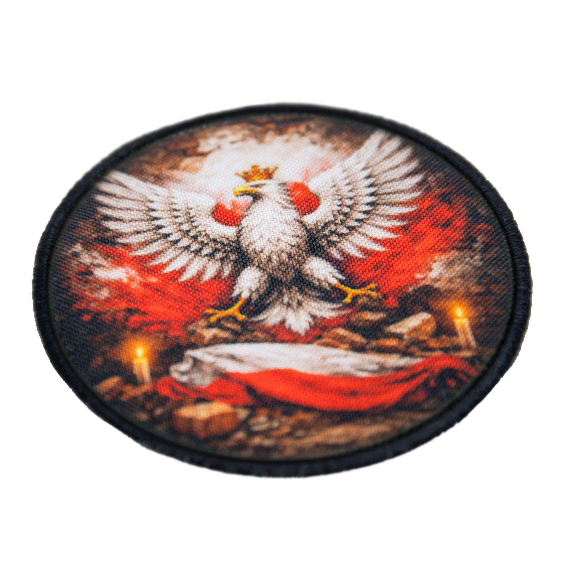 Naszywka Orzeł Niepodległości Okrągła – Rzep