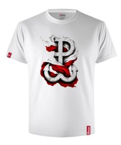Koszulka Męska Patriotyczna xPatriot Polska Walcząca Flaga Biała