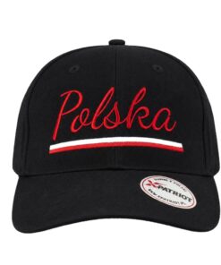 Czapka z Daszkiem Patriotyczna xPatriot Polska Czarna z Haftem