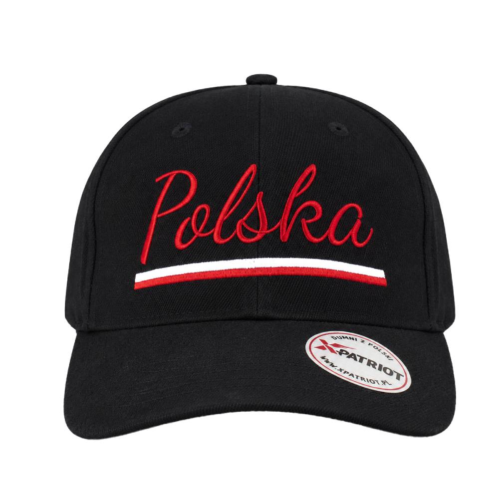Czapka z Daszkiem Patriotyczna xPatriot Polska Czarna z Haftem