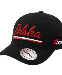 Czapka z Daszkiem Patriotyczna xPatriot Polska Czarna z Haftem